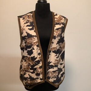 Vintage 90’s Cambridge dry goods company women’s equestrian western horse vest